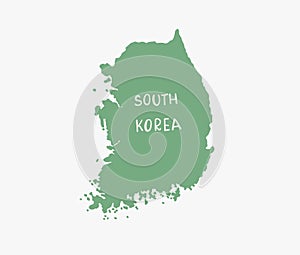 Vector illustration of South Korea map