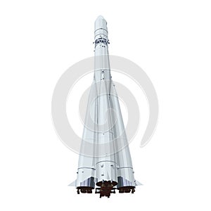 Vector illustration of the space rocket \