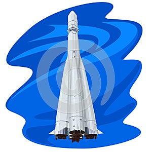 Vector illustration of the space rocket \