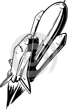 Space Shuttle Launch Illustration