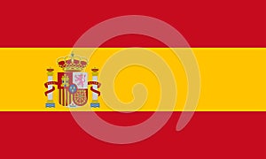Vector illustration of the Spanish flag