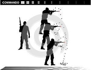 Vector illustration Special Forces SWAT Team Police