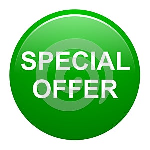 Special offer green round button