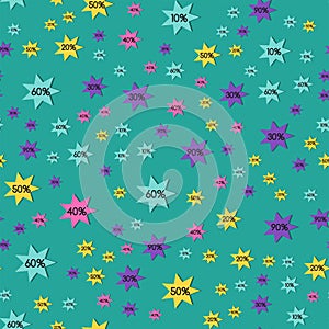 Vector illustration special offer seamless pattern big sale flayer card template special spring discount promotion
