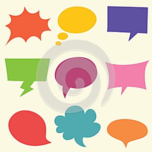 Vector Illustration Of Speech Bubbles