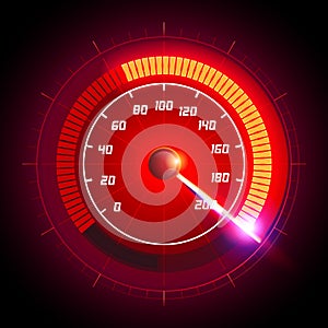 Vector illustration speed motion with fast speedometer car. Racing velocity background.