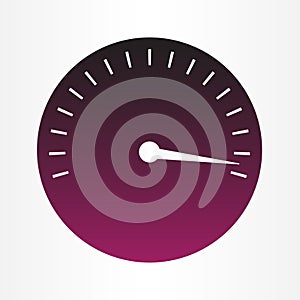 Vector illustration of speedometer gauges in purple color