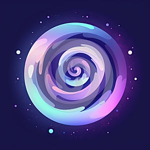 vector illustration of a spiral galaxy on a dark background