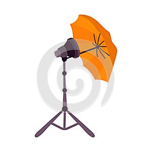 Vector illustration of spotlight and lamp icon. Web element of spotlight and umbrella stock symbol for web.