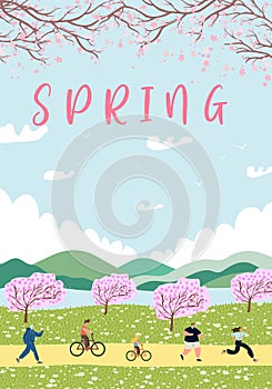 Vector illustration of the spring season