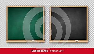 Vector illustration of square chalkboard