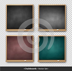 Vector illustration of square chalkboard