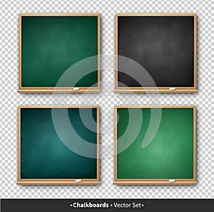 Vector illustration of square chalkboard