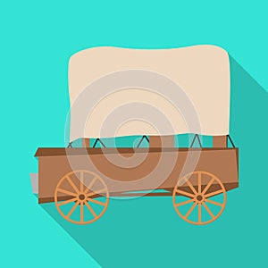 Vector illustration of stagecoach and old logo. Graphic of stagecoach and brougham stock symbol for web.