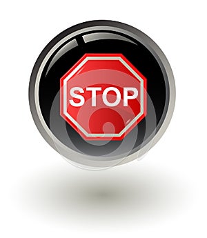 Vector illustration of Stop sign