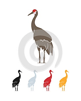 Vector illustration of stork.