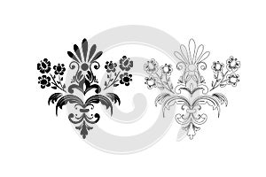 Vector illustration stylized design flax hand drawn sketch seamless