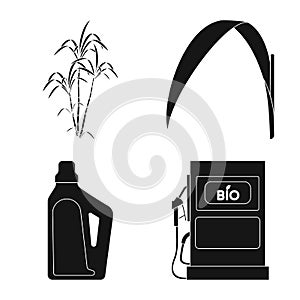 Vector illustration of sucrose and technology logo. Set of sucrose and cane stock symbol for web.