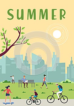 Vector illustration of the summer season