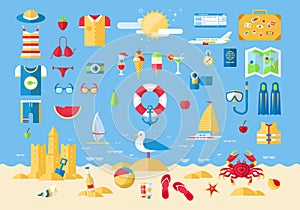 vector illustration summer vacation