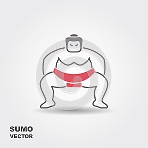 Vector illustration of sumo wrestler