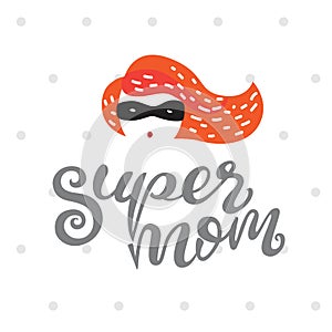 Vector illustration Super Mom hero