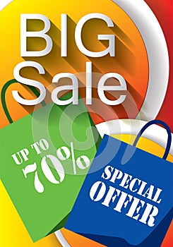 Vector illustration super sale banner template design, Big sales special offer.