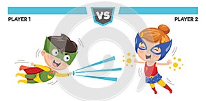 Vector Illustration Of Superheroes