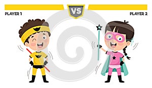 Vector Illustration Of Superheroes