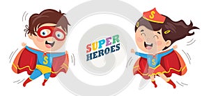 Vector Illustration Of Superheroes