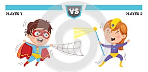 Vector Illustration Of Superheroes