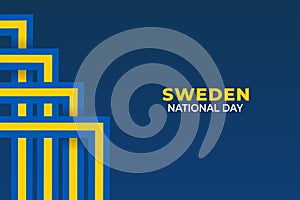 Vector illustration of Sveriges nationaldag. Sweden National Day