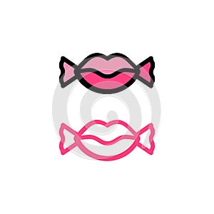 Vector Sweet Lips Icon