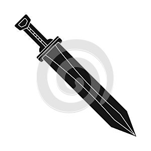 Vector illustration of sword and dagger icon. Set of sword and weapon stock vector illustration.