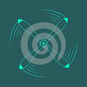 Vector illustration. Symbol quadrocopter