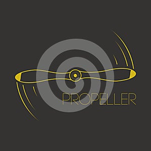 Vector illustration. Symbol quadrocopter