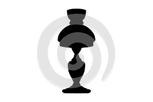 Vector illustration - table lamp silhouette