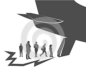 Vector illustration of the tail of a passenger plane