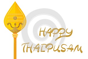 Vector illustration for Tamil community: Happy Thaipusam greeting card, banner or icon.