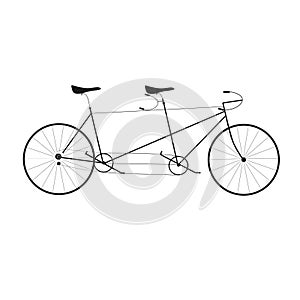 Vector illustration tandem bike.