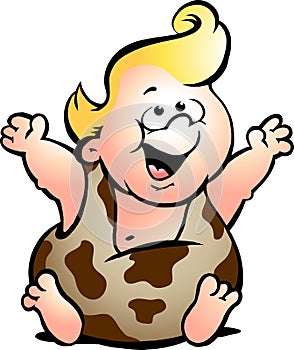 Vector illustration of an Tarzan Baby