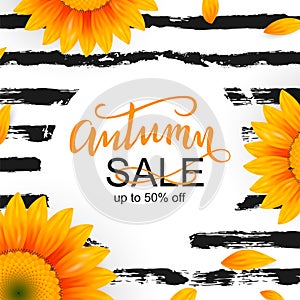 Vector illustration template for autumn sale