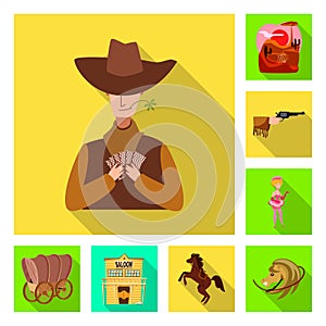 Vector illustration of texas and history sign. Collection of texas and culture vector icon for stock.