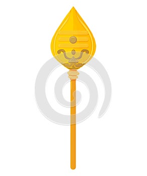 Vector Illustration for Thaipusam or Thaipoosam Tamil community Festival: Murugan Vel Spear isolated.