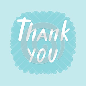 Vector illustration of thank you text for typography poster, logotype, flyer, banner, greeting card or postcard.