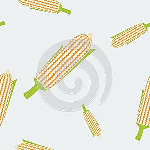 Vector Illustration of Thanksgiving Corn Seamless Pattern