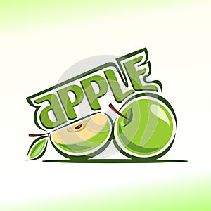 Vector illustration on the theme of apple