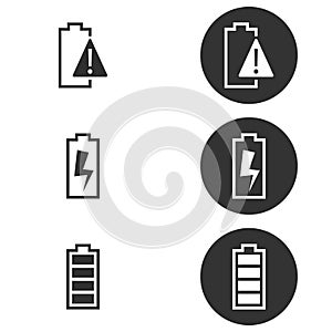 Vector illustration on the theme battery