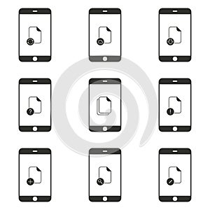 Vector illustration on the theme document icons