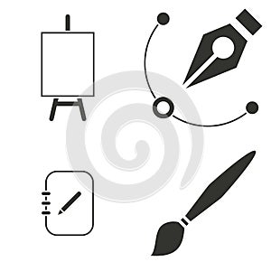 Vector illustration on the theme draw icons